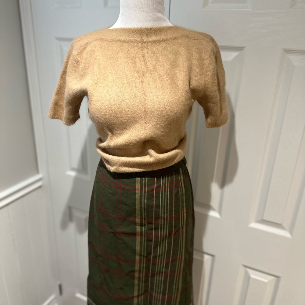 Vintage Angora blend boat neck sweater